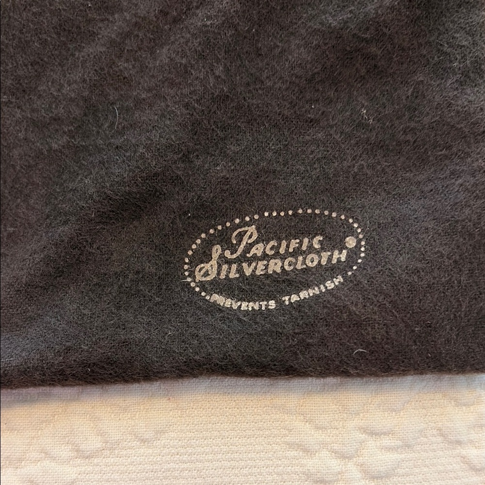 Neiman Marcus Pacific Silvercloth Dark Brown silver/silver plate 3 zipper bags - Picture 9 of 13